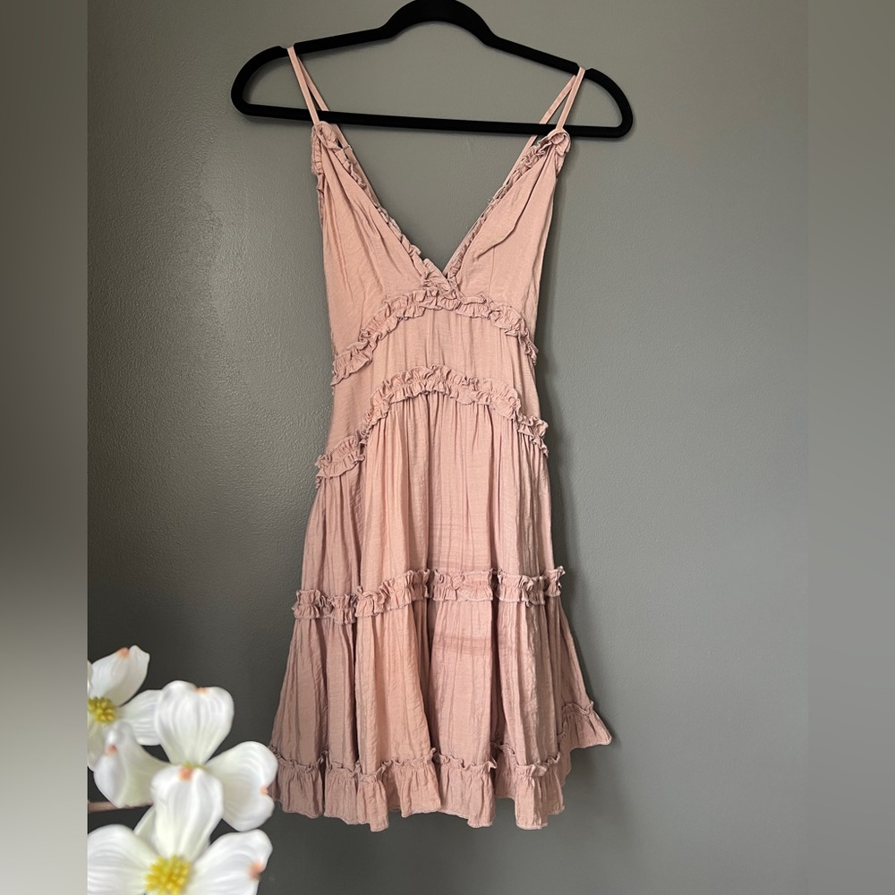 Saints + Secrets Low Back Cami Strap Dress (Nude Pink Beige) - Picture 3 of 7